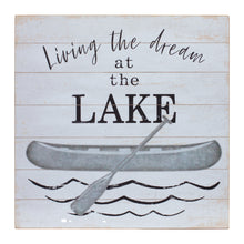 Load image into Gallery viewer, Wooden Lake Life Sentiment Sign (Set of 2)
