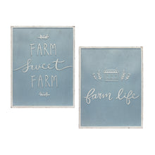 Load image into Gallery viewer, Metal Farm Life Sentiment Sign (Set of 2)