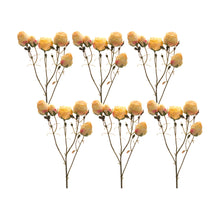 Load image into Gallery viewer, Blush Yellow Rose Bud Spray (Set of 6)