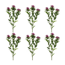 Load image into Gallery viewer, Purple Thistle Floral Spray (Set of 6)