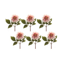 Load image into Gallery viewer, Blush Pink Dahlia Flower Stem (Set of 6)