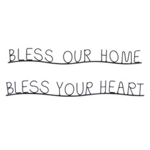 Load image into Gallery viewer, Bless Our Home and Heart Sentiment DŽcor (Set of 4)