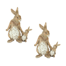 Load image into Gallery viewer, Stone Mother Rabbit and Baby Bunny Figurine (Set of 2)