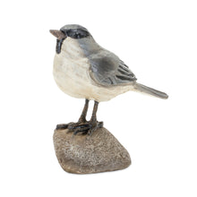 Load image into Gallery viewer, Rustic Stone Bird Figurine Perched on Rock (Set of 2)