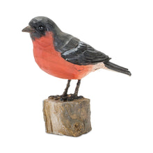 Load image into Gallery viewer, Rustic Stone Bird Figurine Perched on Stump (Set of 2)
