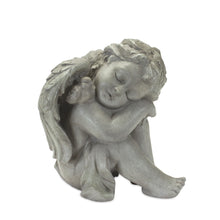 Load image into Gallery viewer, Sitting Cherub Angel Figurine with Bird Accent (Set of 2)