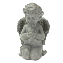 Load image into Gallery viewer, Sitting Cherub Angel Figurine with Bird Accent (Set of 2)