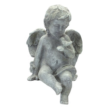 Load image into Gallery viewer, Sitting Cherub Angel Figurine with Bird Accent (Set of 2)