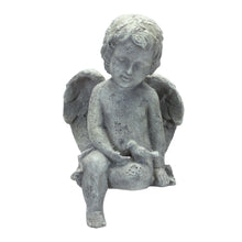 Load image into Gallery viewer, Sitting Cherub Angel Figurine with Bird Accent (Set of 2)