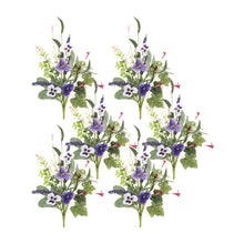 Load image into Gallery viewer, Mixed Pansy Floral Spray (Set of 6)