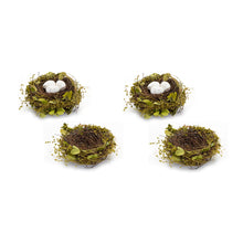 Load image into Gallery viewer, Natural Twig Bird Nest with Speckled Egg Accent (Set of 4)