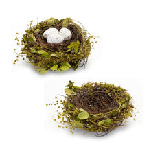 Load image into Gallery viewer, Natural Twig Bird Nest with Speckled Egg Accent (Set of 4)