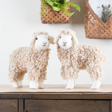 Load image into Gallery viewer, Standing Plush Sheep DŽcor with Curly Hair (Set of 2)