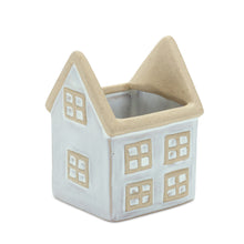 Load image into Gallery viewer, Neutral Porcelain House and Barn Planter (Set of 2)