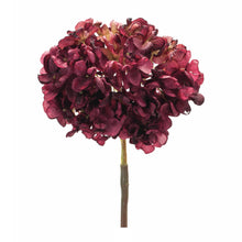 Load image into Gallery viewer, Burgandy Red Hydrangea Flower Stem (Set of 6)