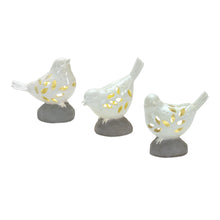 Load image into Gallery viewer, LED Lighted Perched Bird Figurine (Set of 3)