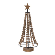 Load image into Gallery viewer, Beaded Wood Holiday Tree 25"H