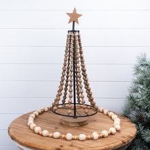 Load image into Gallery viewer, Beaded Wood Holiday Tree 25"H