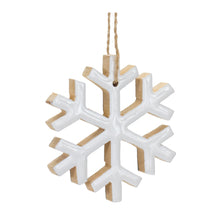 Load image into Gallery viewer, Wood Snowflake Ornament (Set of 12)