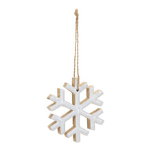 Load image into Gallery viewer, Wood Snowflake Ornament (Set of 12)