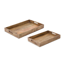 Load image into Gallery viewer, Decorative Wooden Tray (Set of 2)