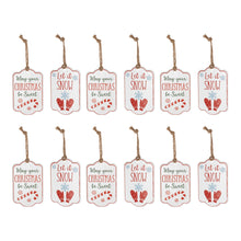 Load image into Gallery viewer, Holiday Sentiment Tag Ornament (Set of 12)
