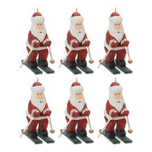 Load image into Gallery viewer, Santa on Skis Ornament (Set of 6)
