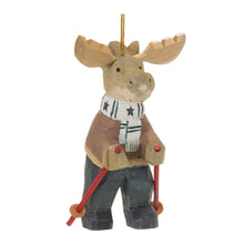Load image into Gallery viewer, Moose on Skis Ornament (Set of 6)