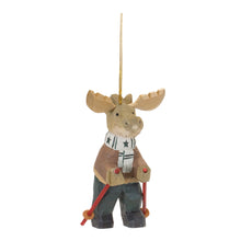Load image into Gallery viewer, Moose on Skis Ornament (Set of 6)