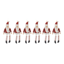 Load image into Gallery viewer, Dangle Santa Ornament (Set of 6)