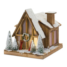 Load image into Gallery viewer, Vintage Ski Lodge Lighted Display 14.5"H