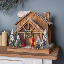 Load image into Gallery viewer, Vintage Ski Lodge Lighted Display 14.25"H