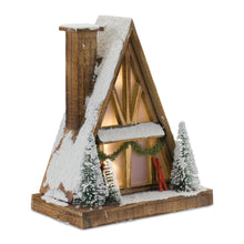 Load image into Gallery viewer, Vintage A-Frame Ski Lodge Lighted Display 16.5"H