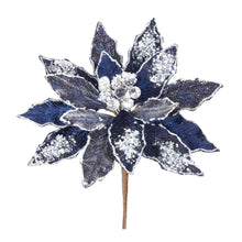 Load image into Gallery viewer, Frosted Poinsettia Stem (Set of 6)