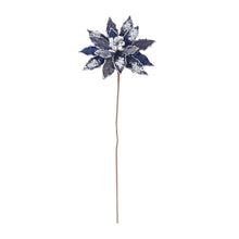 Load image into Gallery viewer, Frosted Poinsettia Stem (Set of 6)