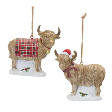 Load image into Gallery viewer, Highland Cow Ornament (Set of 6)