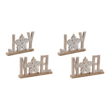 Load image into Gallery viewer, Joy and Noel Tabletop Sign (Set of 4)