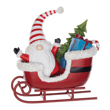Load image into Gallery viewer, Santa Gnome in Sleigh Figurine (Set of 2)