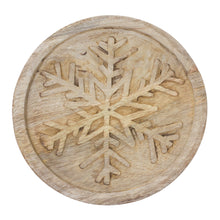 Load image into Gallery viewer, Natural Wood Holiday Trivet (Set of 2)