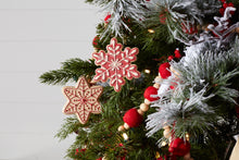 Load image into Gallery viewer, Gingerbread Snowflake Cookie Ornament (Set of 12)