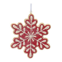 Load image into Gallery viewer, Gingerbread Snowflake Cookie Ornament (Set of 12)