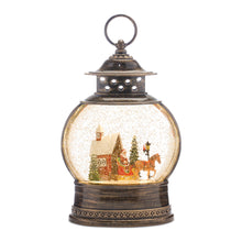 Load image into Gallery viewer, LED Snow Globe with Santa's Sleigh 11.5"H