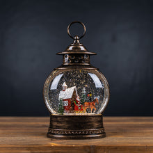 Load image into Gallery viewer, LED Snow Globe with Santa's Sleigh 11.5"H