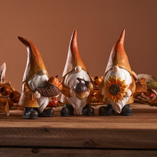 Load image into Gallery viewer, Fall Harvest Gnome Figurine (Set of 3)