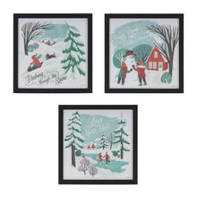 Load image into Gallery viewer, Framed Winter Scene Wall Art (Set of 3)