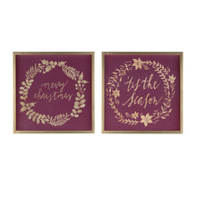 Load image into Gallery viewer, Framed Holiday Sentiment Sign (Set of 2)