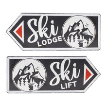 Load image into Gallery viewer, Ski Lift Lodge Sign (Set of 6)