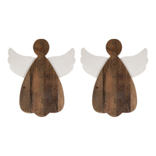 Load image into Gallery viewer, Wooden Angel Wall Hanging (Set of 2)
