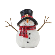 Load image into Gallery viewer, Snowman with Scarf Figurine (Set of 4)