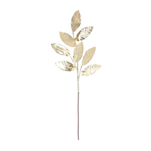 Load image into Gallery viewer, Glittered Leaf Spray (Set of 6)